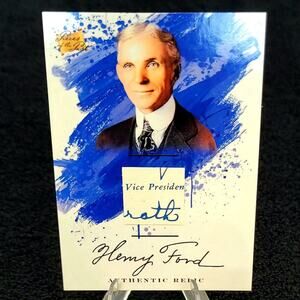 Authentic Henry Ford Handwriting Relic Piece of History Automaker Inventor